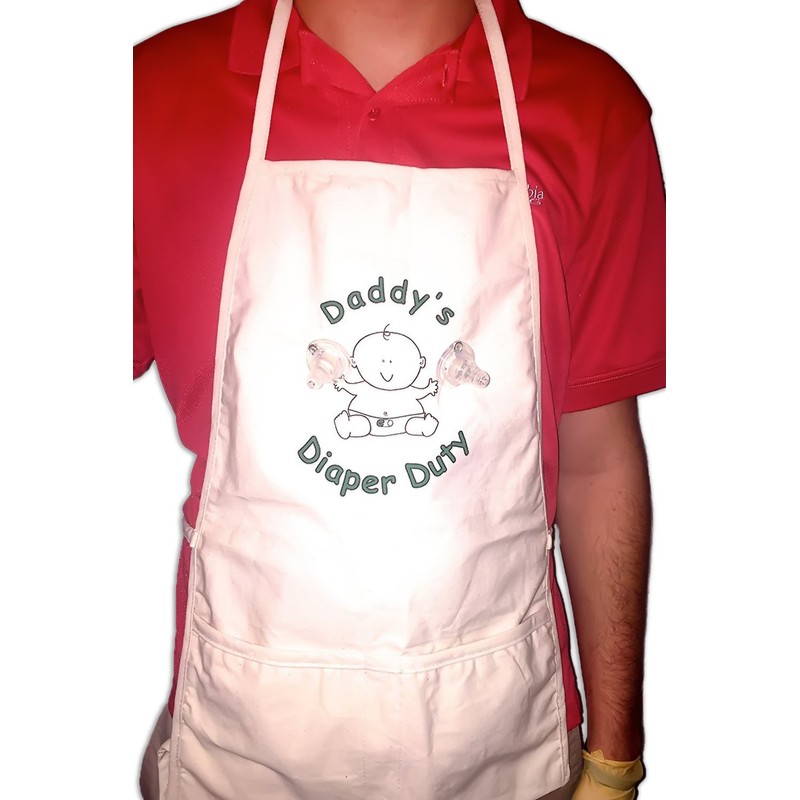Daddy's Diaper Duty Apron - Unique New Dad Gag Gift