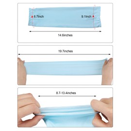 Mudder 8 Pairs Unisex UV Protection Arm Cooling Sleeves Ice Silk Arm Cover (8-Colors Set 2)