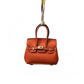 HOHOPEACH Y2k Accessories Cute Keychains for Women Vegan Leather Bag Charms Purse Charms for Handbags Preppy Stuff (orange,One Size)