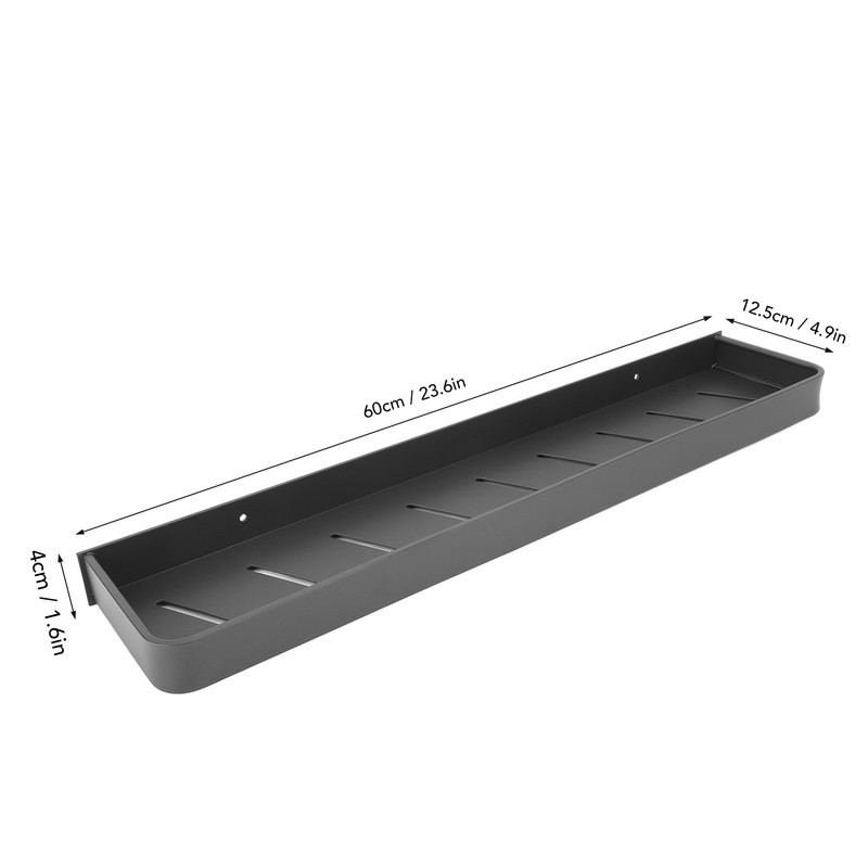 Shower Caddy Space Aluminum Rustproof Smoothing Simple Black Sturdy Bathroom