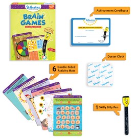 Skillmatics Educational Game - Brain Games, Reusable Activity Mats with Dry-Erase Marker, Gifts, Travel Toy for Kids Ages 6, 7, 8, 9 and Up