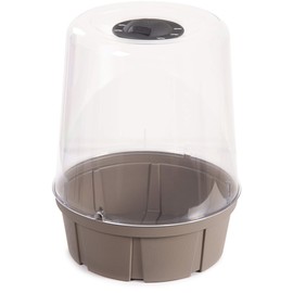 Ondis24 Tomato Greenhouse, Balcony, Cold Frame with Ventilation, Ventilation Openings, Growing Bed for Young Plants (Taupe)