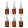 6PCS 10ML Empty Brown Glass Nasal Spray Bottles Refillable Fine