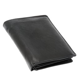 OLD RIVER Basic Leather Wallet Black (Black Vertical 006), Black Vertical 006, Wallet