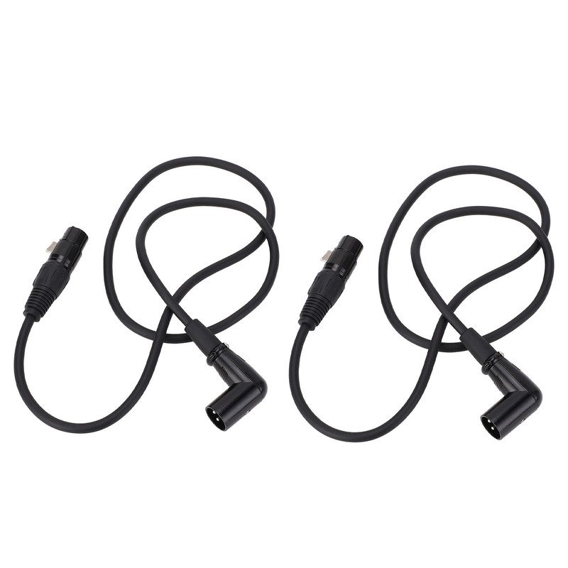 2PCS Microphone Extension Cables 3 Pin XLR Male to Female