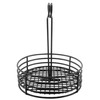 G.E.T. 4-31860 Black Round Stainless Steel Condiment Caddy Iron Teflon