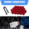 GRANDI 20 PCS Wheel Nut Cover, Rust-proof Dust-proof Hexagonal Nut