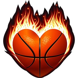 Basketball On Fire Sports Pic Dribble Holiday Gift Girls Boys Gift Home Décor Birthday - 15 Inch x 20 Inch