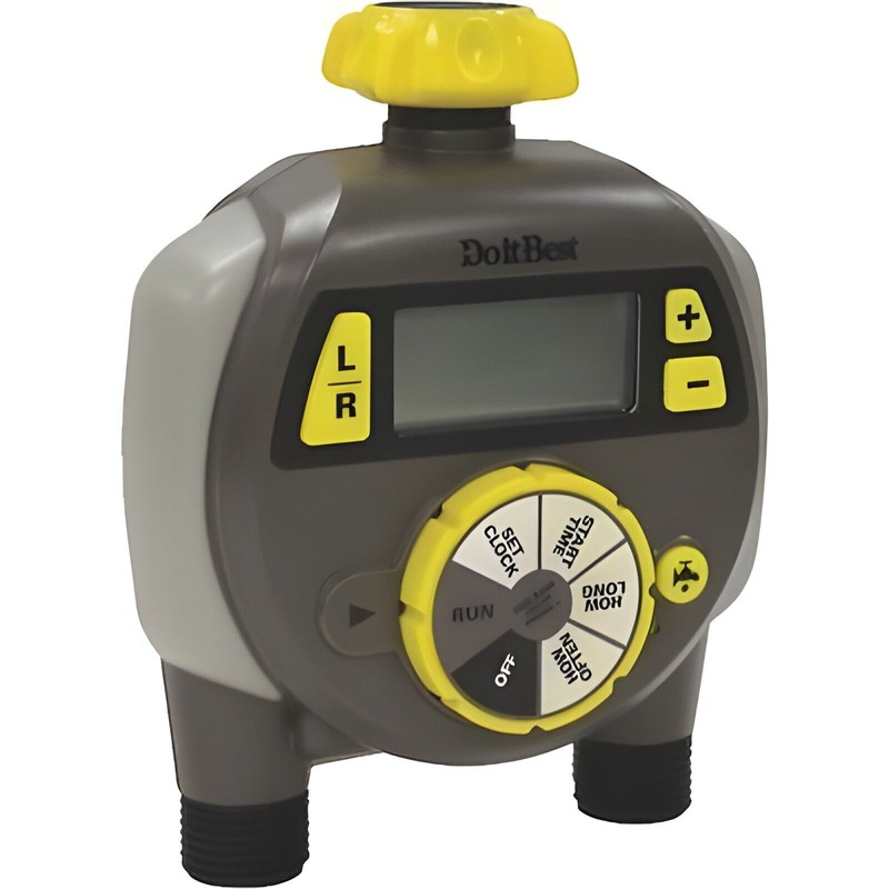 NELSON/DIB Electric Dual Outlet Hose Water Timer, Lawn & Yard