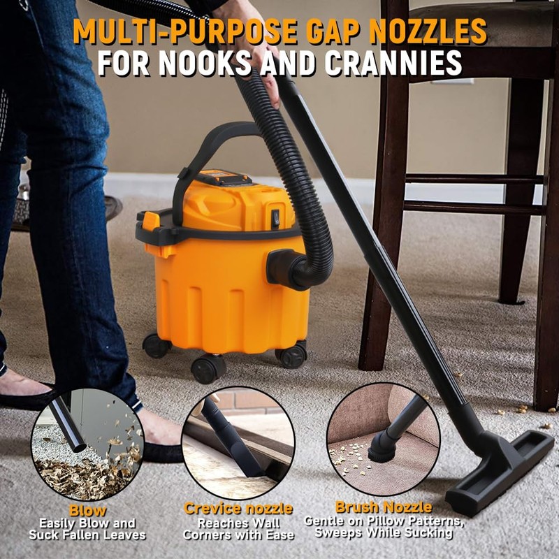 Hoteche 20V Cordless Shop Vacuum Portable Garage & Workshop Vac