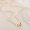 MFRYK Gold Necklace For Women,Bow Necklace 14K Gold Plated Cute