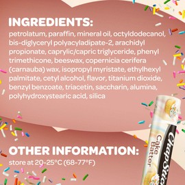 ChapStick Bulk Lip Balm, Cake Batter, 12-Pack – Delicious & Sweet Lip Moisturizer for Dry Lips, Birthday Gifts, Stocking Stuffers, 0.15 Oz Ea