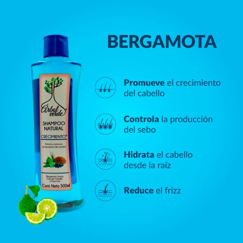 Shampoo Árbol Verde Natural Crecimiento 500ml