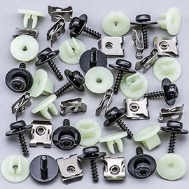 Rexka 15 Sets T30 Engine Splash Shield Guard Undertray Cover Screws Bolt Nut Clip Kit Compatible with Ford Focus Fusion Escape Explorer C-Max Transit Connect Lincoln MKC