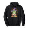 Cute Frog Witch On Mushroom With Pumpkins And Stars Pullover