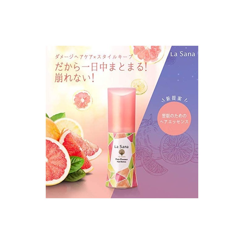 Lasana Seaweed Hair Essence Refill, Heat Memory, Pink Grapefruit Scent,