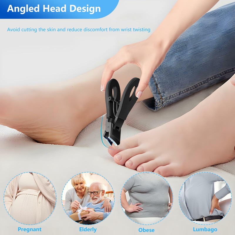 Toenail Clippers for Seniors Thick Nails, Ultra Sharp Sturdy Fingernail