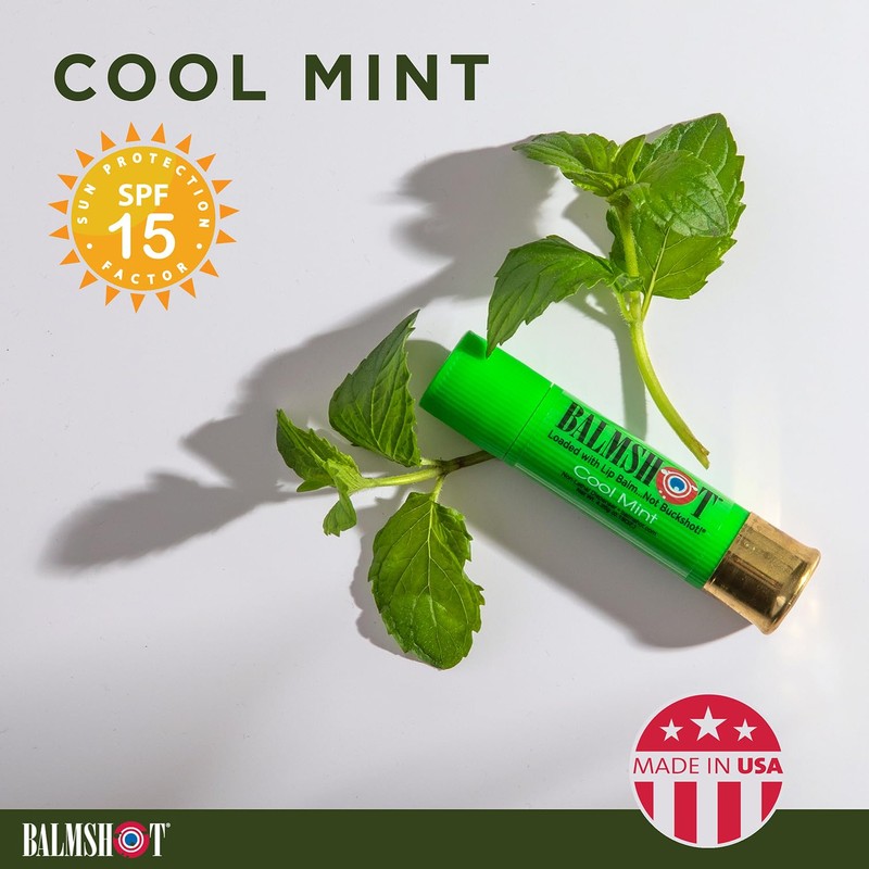 BALMSHOT Lip Balm 4 Pack (Cool Mint)