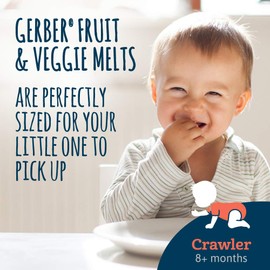 Gerber Snacks for Baby Fruit & Veggie Melts, Very Berry Blend, 1 Ounce (Pack of 7)