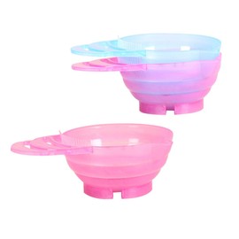 BIUDECO Hair Dye Bowl Kit 3PCS Plastic Tinting Bowls Scale Essential Hair Coloring Accessories for Home and Salon