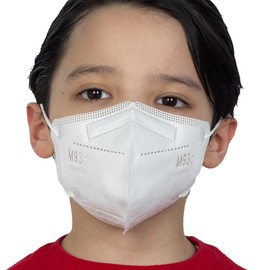 10Pcs M93c Comfortable Child Face Mask Made in USA 3D Cup 3ply Disposable Breathable Mask Cool Kids Colors for Girls and Boys (White)