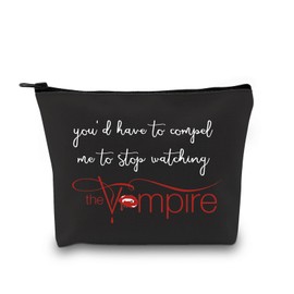 Vampire TV Show Inspired Makeup Bag TVD Merch Salvatore Brothers TVD Gifts Vampire Lover Cosmetic Bag (Stop Watching 3UK)