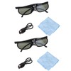 2Pcs 144Hz 3D Active Shutter Glasses DLP LinK LCD Lens