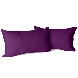 Amolavet Cushion Cover 40 x 80 cm, Purple, Set of 2 Pillowcases 40 x 80 cm with Envelope Closure, Made of Brushed Microfibre