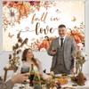Mocsicka Fall in Love Backdrop Banner 6x3.6ft Boho Autumn Leaves
