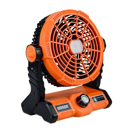LUDGER 7" 3-in-1 Rechargeable Fan (EL-705WF), Portable, LED, Long Battery life, Multi Charging Port, Compact Size, Carrying Handle, Quiet Cooling, 270 Degree Rotation, Camping