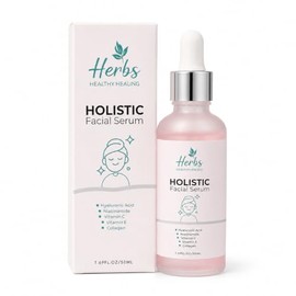 Suero facial holístico – Paquete de valor hidratante de 1.69 onzas líquidas con ácido hialurónico 10%, niacinamida 5%, vitamina C y E, colágeno – Suer