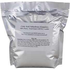 Duda Energy 2caf Pure Citric Acid Food Grade FCC/USP Anhydrous Fine Granular May be Used in Organic Products, 2 lb.