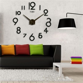 1 Set Black Clock Numerals Kit Clock Parts Digital Clock Numbers Roman Numerals Arabic Number for Replacement Repairing Clock Arabic Numerals Tools Home Improvement