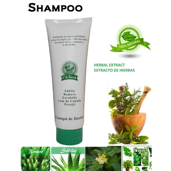 Shampoo 1 250 ml Bottle Extracto Concentrado de Hierbas Estimula el Crecimiento