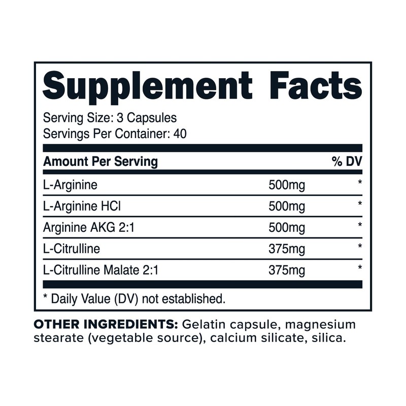 Primaforce Nitric Oxide Booster (2,250mg, 120 Capsules) - 40 Servings