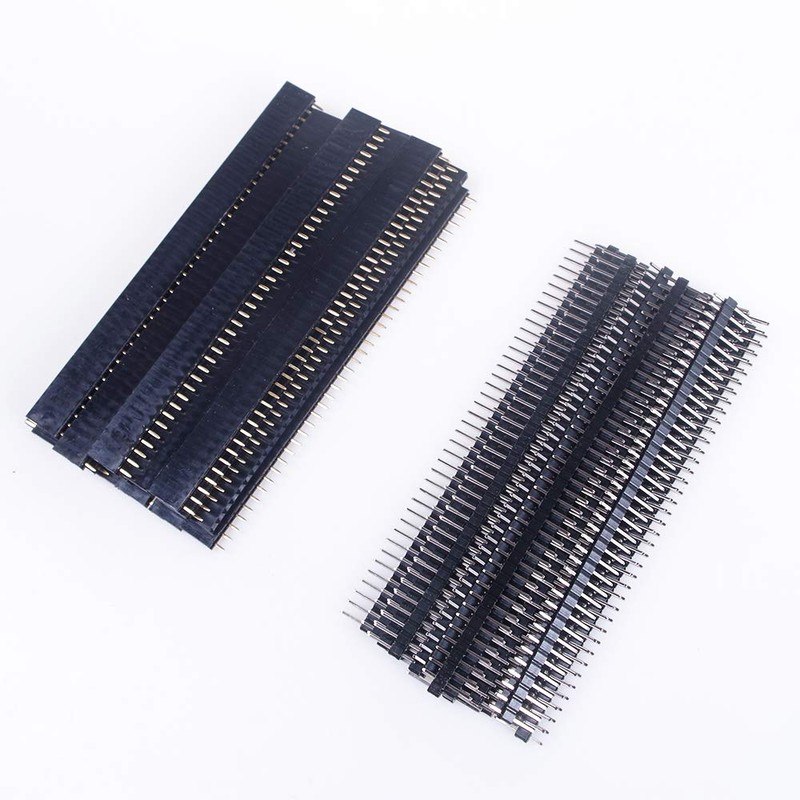 ANGEEK 40 Pieces 2.54 mm 40 Pin Header Male and