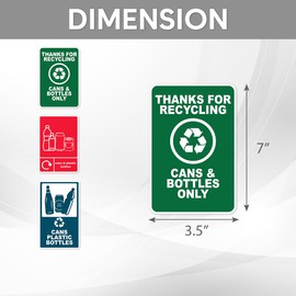 Pack 9 Pcs Recycle and Trash Sticker for Trash Cans Garbage Bins Waste Signs Recycling Bin Labels Indoor Outdoor Home Offices Bumper Stickers Reusable Waterproof Vinyl Decals Set