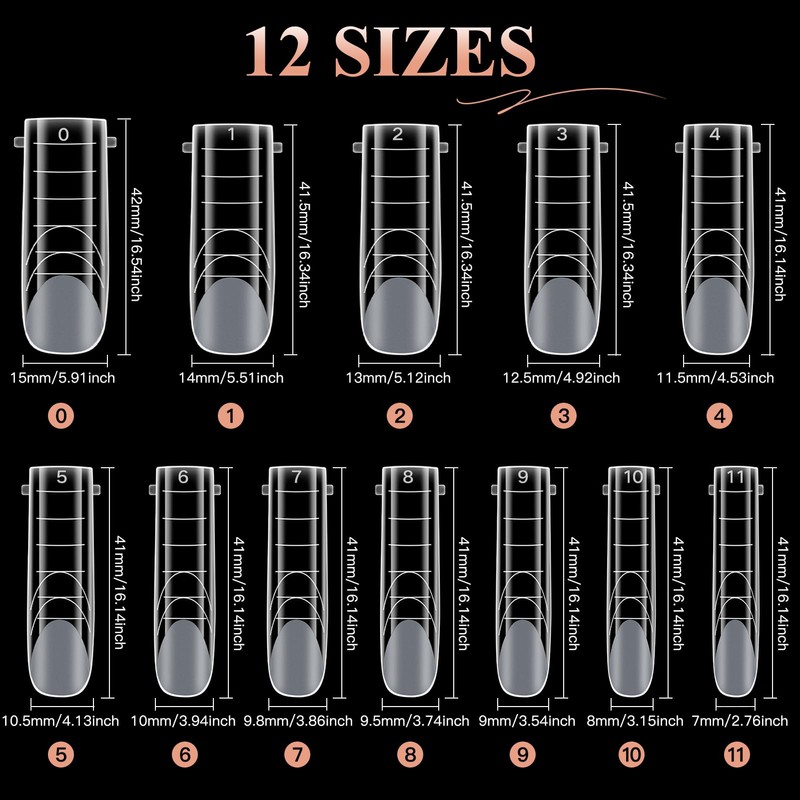 Kiiwah 120 Pieces Toe Nail Extensions, Full Cover Dual Forms