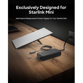UL Listed Starlink Mini Charger, ALIENSX 30V 2A 60W Power Supply for Starlink Mini, Replacement Starlink Power Adapter, 100~240V AC Input, Includes 6.6FT/2M DC to DC Power Cable for Easy Setup
