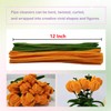 Cldamecy 200 pcs Orange OliveGreen Pipe Cleaners Set with Floral