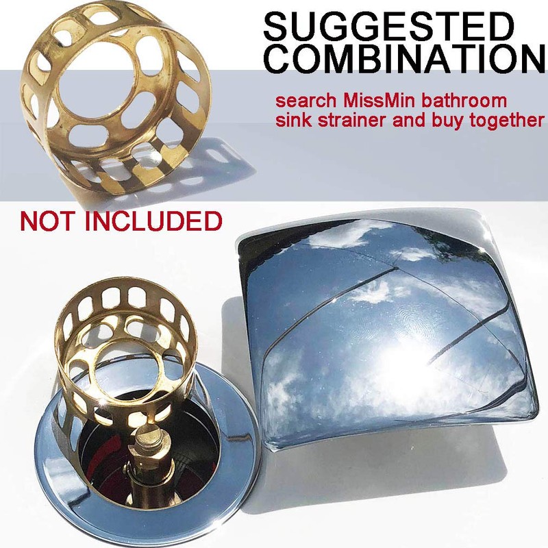 MissMin Square pop up drain without overflow chrome for risen