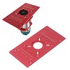 Premium Aluminum Router Table Insert Plate, Red and Black, Aluminum