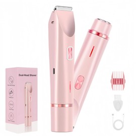 AEKA Rasuradora Eléctrica para Mujer, Eléctrica Facial 2 en 1 Impermeable IPX7, Depiladora de Doble, Portátil y Sin Dolor para Bikini, Piernas, Brazos y Facial