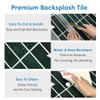 COMSTICKC Dark Green Peel and Stick Backsplash,10 Pcs 12''x12'', Forest