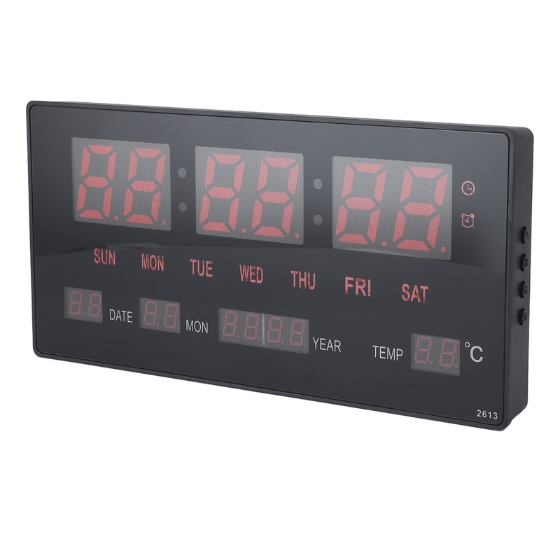 LED Number Clock Large Big Digital Display with Temperature Wall