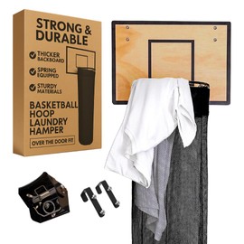 Basketball Hamper, Boys Laundry Basket, Basketball Laundry Hamper, Boys Room Decor, Spring Equipped, Thick Backboard, Zipper Bottom, Room Organizer, Gift for Kids