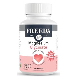 FREEDA Glicinato de magnesio Freeda  Magnesio quelado de alta absorción  Sin óxido  Favorece el sueño y la función muscular y nerviosa  Sin OGM,...   