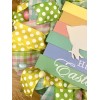 RG Expressions White Polka Dot Yellow Satin 2.5" x 5