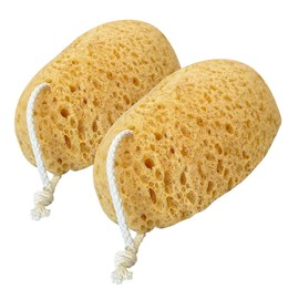 SAFIGLE 2Pcs Body Scrubber Sponges Soft Exfoliating Bath Sponges for Shower Double Sided Design for Gentle Cleansing and Rich Foaming for Holidays and Showers