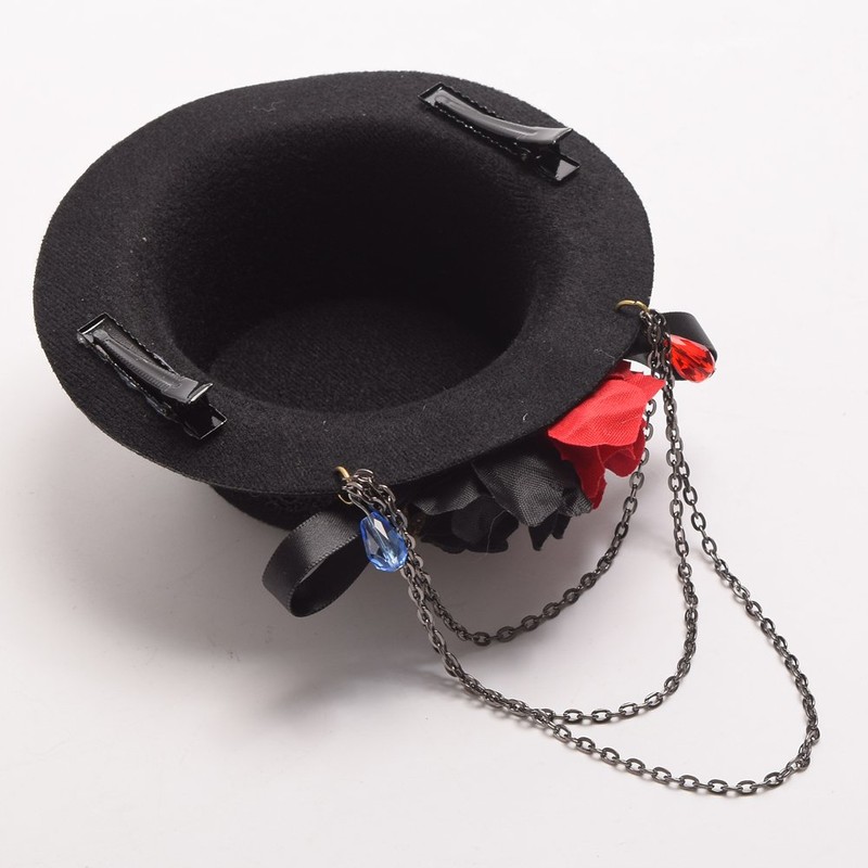 Blessume Women’s Steampunk Gear Mini Hat, Gothic Top Hat Hair